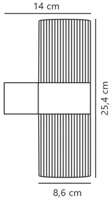 Nordlux - Vonkajšie nástenné svietidlo KYKLOP 2xGU10/25W/230V IP54 čierna