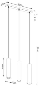 Sollux SL.1491 - Luster na lanku LAGOS 3xGU10/10W/230V červená