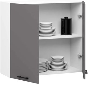 Horná kuchynská skrinka OLIWIA W80 H720 biela / grafitová / sivá