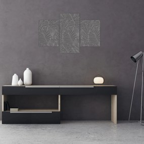 Obraz - Šedé palmové listy (90x60 cm)