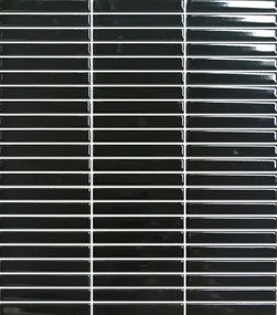 Keramická mozaika Premium Mosaic Kit Kat black 28x31 cm lesk MOSKK3BKL, 1 ks
