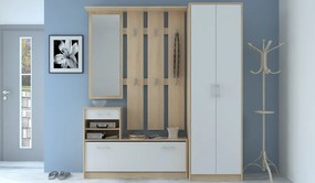 Policová skriňa Vincent, dub sonoma/biela