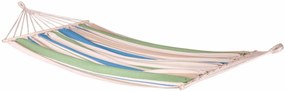 La Siesta CHILLOUNGE® SINGLE - vodeodolná  hojdacia sieť s tyčou, látka: 45 % bavlna, 45 % polyester, 10 % viskóza/ rozperná tyč: breza