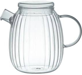 4Home Sklenený džbán s viečkom Stripe Hot&Cool, 1 l
