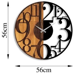 Nástenné hodiny pr. 56 cm 1xAA drevo/kov