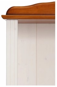 Biela/v prírodnej farbe knižnica z borovicového dreva 70x181 cm Ella – Støraa