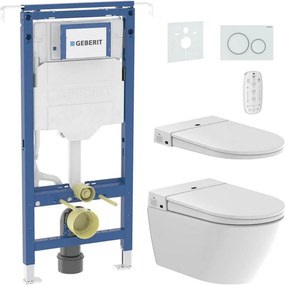 Závesné WC s bidetom 1600W/230V + toaletné sedadlo + tlačidlo + modul + podložka + DO
