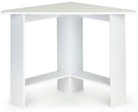 Rohový počítačový stôl bielej farby