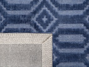 Viskózový koberec 80 x 150 cm modrý ADATEPE Beliani