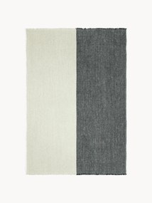 Ručne tkaný ľanový pléd so strapcami Pila