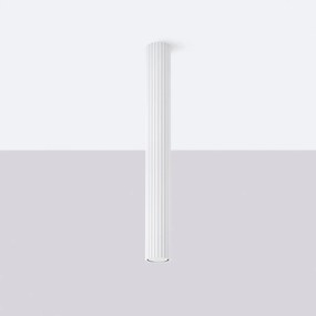 Stropné svietidlo Karbon, 1x biele kovové tienidlo, (60 cm)