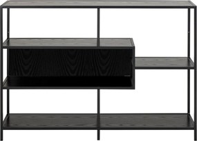 Knižnica Seaford IV 114 cm čierna