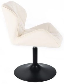 LuxuryForm DESIGN Stolička MILANO na čiernom tanieri - krémová
