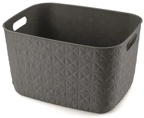 Úložný box Softex L - 19 l, tmavosivý