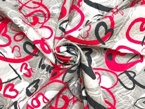 Prehoz na posteľ STREET LOVE, sivý Rozmer: 170 x 210 cm