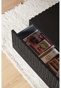 Čierny konferenčný stolík s 2 zásuvkami Teulat Doric