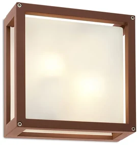 Vonkajšie nástenné svietidlo REDO BRICK GLASS hnedá  9893