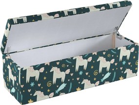 Truhlica čalúnená farba produktu hnedá látka vzorované