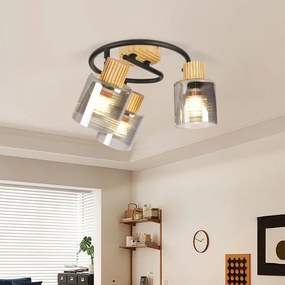 Brilagi - Bodové svietidlo HYGGE 3xE14/15W/230V kaučukovník/dymová