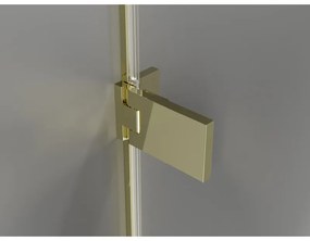 Mexen Lunar-B, pravostranný výklopný sprchový kút 95 x 90 cm, 8mm číre sklo, zlatý profil, 832-095-090-50-00-P