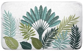 Biela/zelená kúpeľňová predložka 45x75 cm Panazio – douceur d'intérieur