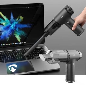 Nedis VCHHR100BK - Dobíjací ručný vysávač 2v1 90W/6000 mAh šedá/čierna