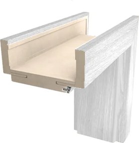 Obložková zárubňa DRE 80 cm pre hrúbku steny 8-10,5 cm borovice biela ľavá O1BB80L