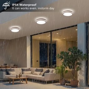 Brilagi - LED vonkajšie svietidlo s pohybovým senzorom BENE LED/24W/230V pr. 26 cm hnedé IP54