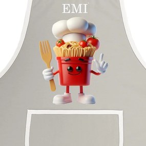 Kuchynská zástera Pasta EMI, sivá