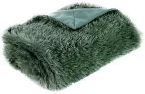 Deka TIFFANY mäkká kožušina - tmavozelená