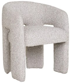 Svetlosivé čalúnené jedálenské kreslo s podrúčkami Monroe – House Nordic