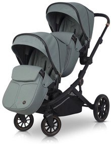 Športový kočík pre dvojčatá CAVOE Avec Boho Green