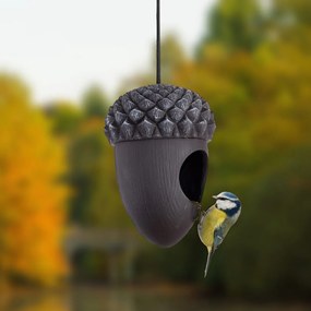 Vtačia búdka pre vtáky Acorn 1, 15,5x10,5 cm, plast, hnedá