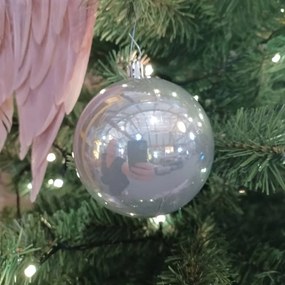 DECOLED Plastové koule, prům. 8 cm, 20x stříbrná