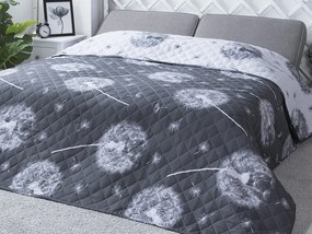 XPOSE® Prikrývka na posteľ PÚPAVY DUO - sivá/biela 220 x 240 cm