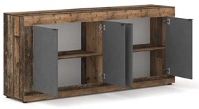 Komoda RUNEA temno rjava/antracit