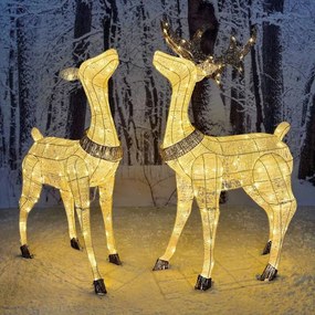 DECOLED LED svetlo pre jeleňa, 150 cm, 161 teplých bielych LED diód