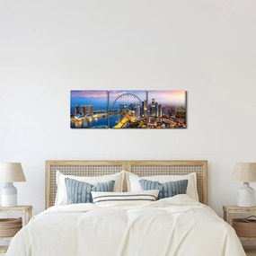 Obraz - Singapur, Ázia (s hodinami) (90x30 cm)