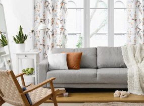 ZÁVES NA KRÚŽKOCH RIKI 140X250 CM KVETY