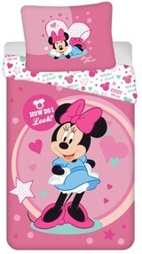 DETSKÉ OBLIEČKY Z MIKROVLÁKNA MINNIE 140X200 CM, 1 KS 70X90 CM VZOROVANÉ