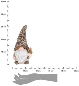 Záhradná figúrka z polyresinu Gnome 1, 30,5 cm, viacfarebná