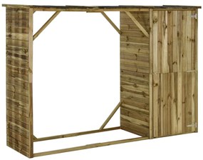 Prístrešok na náradie a drevo, borovica 253x80x170 cm