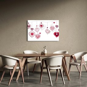Obraz maľovaných srdiečok (90x60 cm)