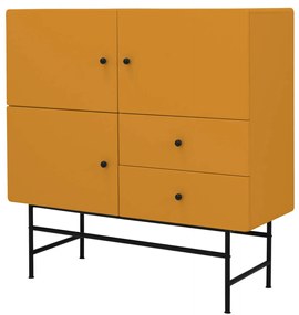 Komoda tailok 106 x 107 cm horčicová MUZZA