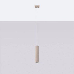 Taupe kovové závesné svietidlo Gleam – Sollux