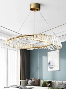 Toolight Toolight, LED krištáľová lampa 42W APP1064-1CP, zlatá, OSW-00676