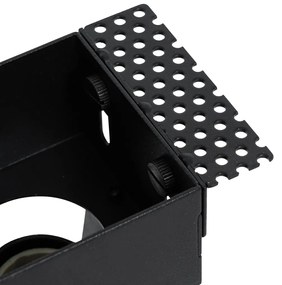 Sada 6 vstavaných bodových svetiel čiernych GU10 50 mm bezrámových - Oneon