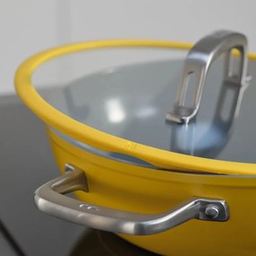 Wok panvica s pokrievkou/s keramickým povrchom ø 28 cm Meda 3.0 – FABINI