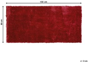 Koberec 80 x 150 cm červený EVREN Beliani