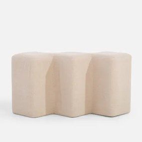 Krémová taburetka boucle INTOPP